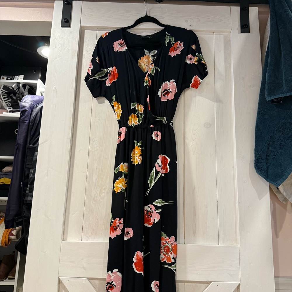 Sanctuary Black Floral Jumpsuit
